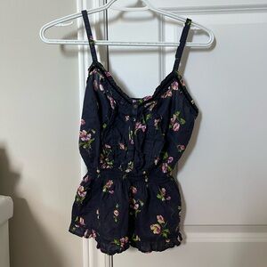 Brand new Hollister Peplum babydoll top / floral ruffle size small